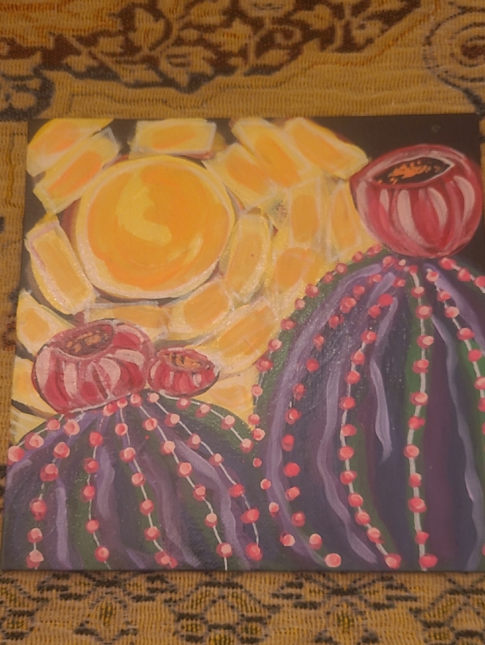 Hand-Painted Cactus Sunset Canvas Any Three $10 ITEMS FOR $15 Mix And Match